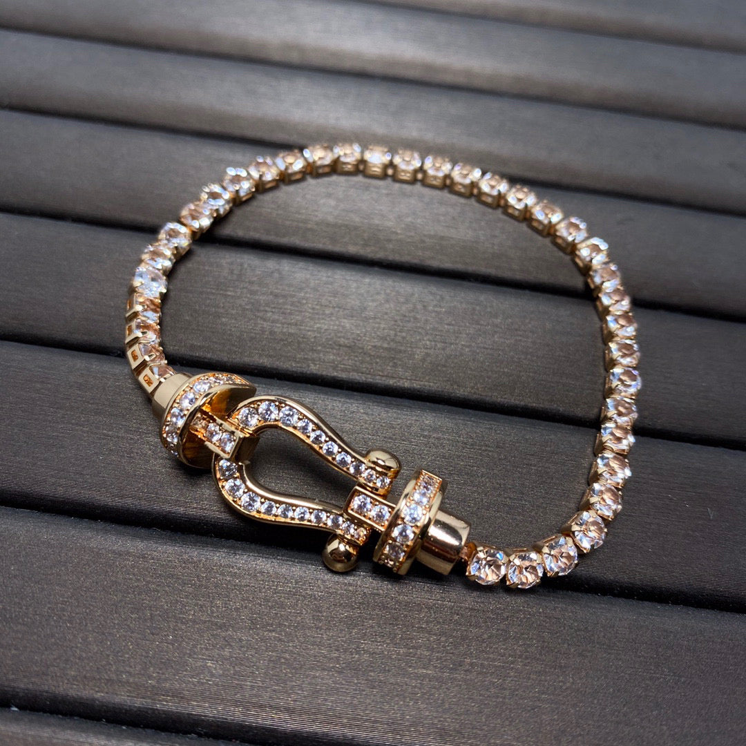 [OAKJURI Jewelry]FORCE  HORSESHOE  DIAMOND TENNIS BRACELET