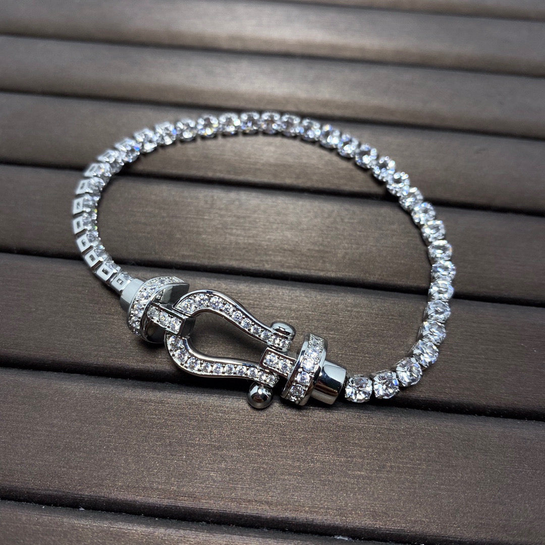 [OAKJURI Jewelry]FORCE  HORSESHOE  DIAMOND TENNIS BRACELET