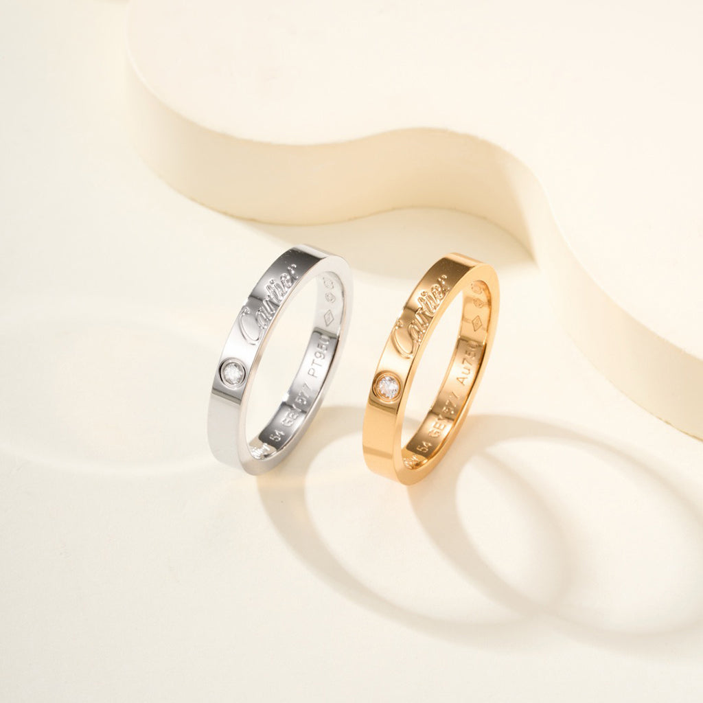 [OAKJURI Jewelry] LOVE RING 4MM 1 DIAMOND