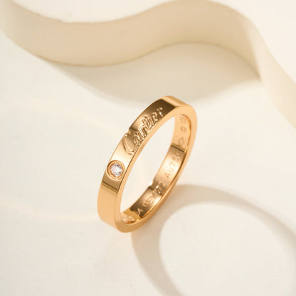 [OAKJURI Jewelry] LOVE RING 4MM 1 DIAMOND