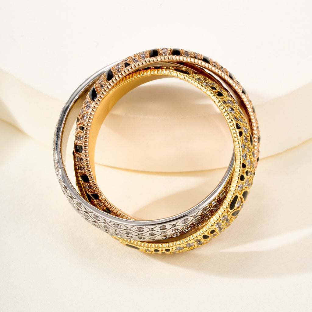 [OAKJURI Jewelry] TRINITY  RING LEOPARD PRINT