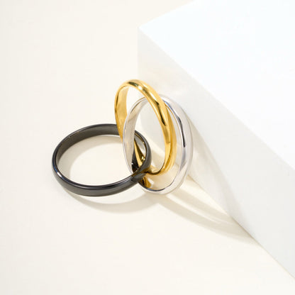 [OAKJURI Jewelry] TRINITY 3.2MM RING BLACK CERAMIC
