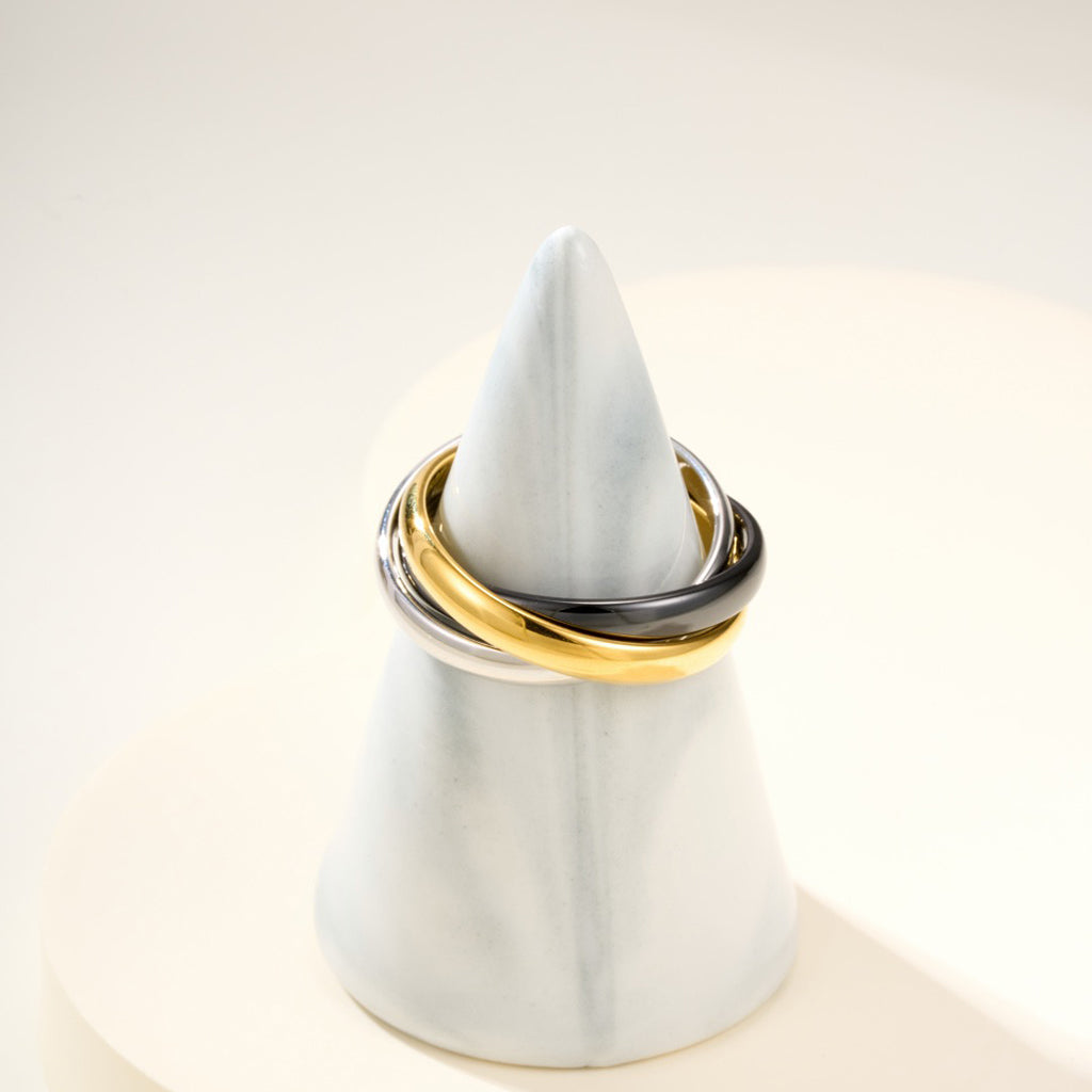 [OAKJURI Jewelry] TRINITY 3.2MM RING BLACK CERAMIC