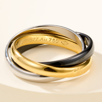 [OAKJURI Jewelry] TRINITY 3.2MM RING BLACK CERAMIC