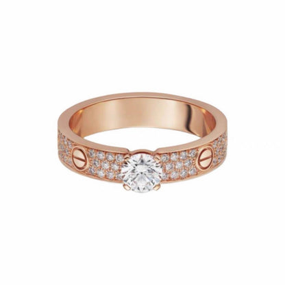 [OAKJURI Jewelry] LOVE RING 3.6MM 1 BIG DIAMOND FULL DIAMOND