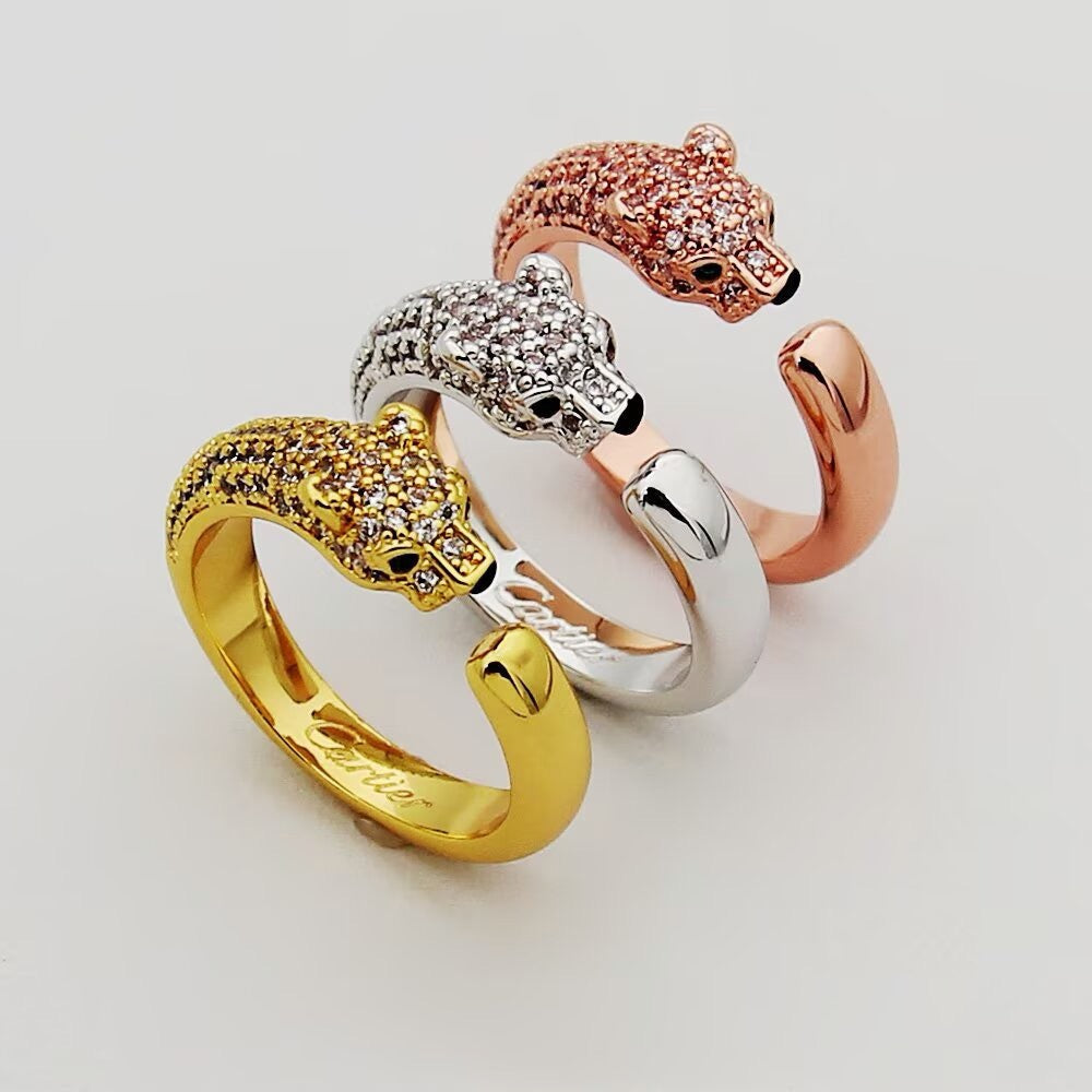 [OAKJURI Jewelry] PANTHERE HALF DIAMOND SMALL RING