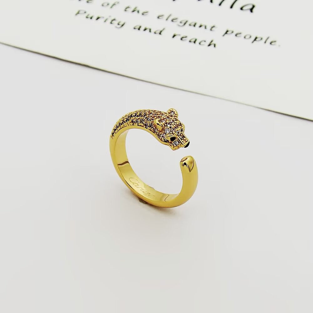 [OAKJURI Jewelry] PANTHERE HALF DIAMOND SMALL RING