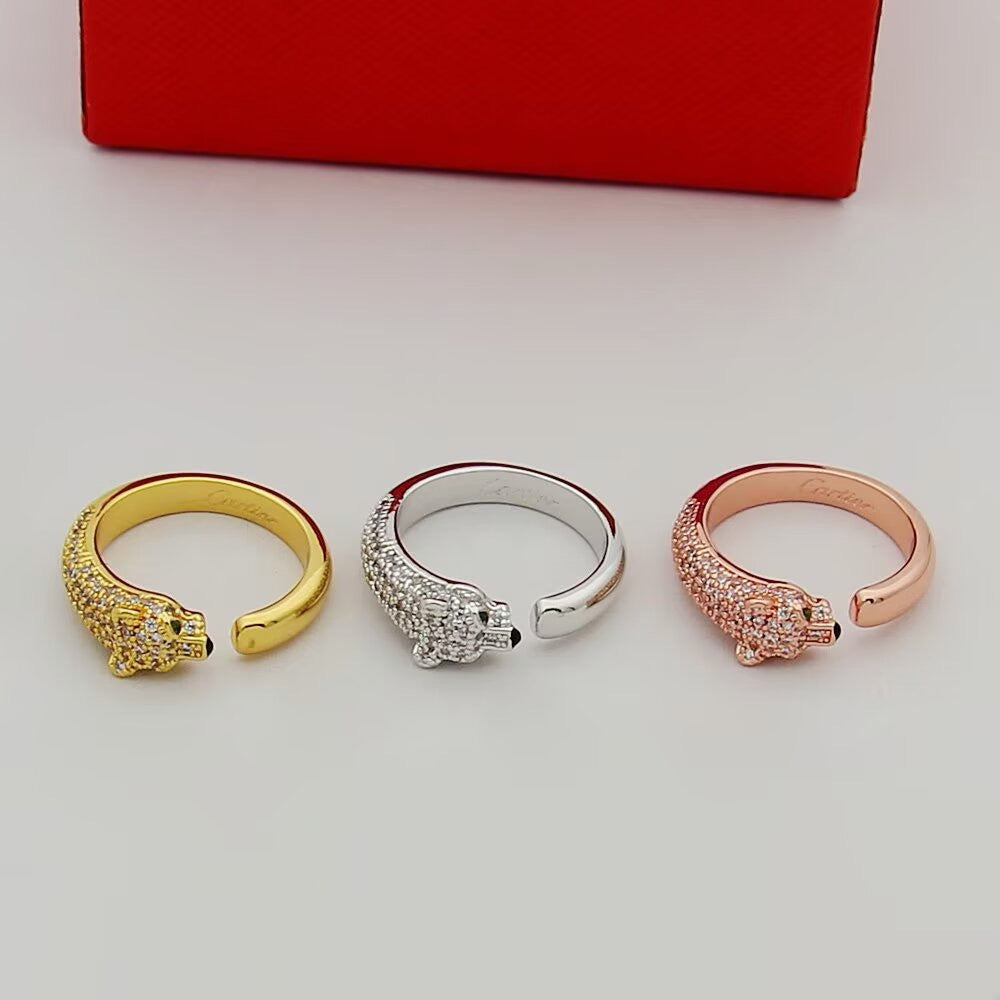 [OAKJURI Jewelry] PANTHERE HALF DIAMOND SMALL RING