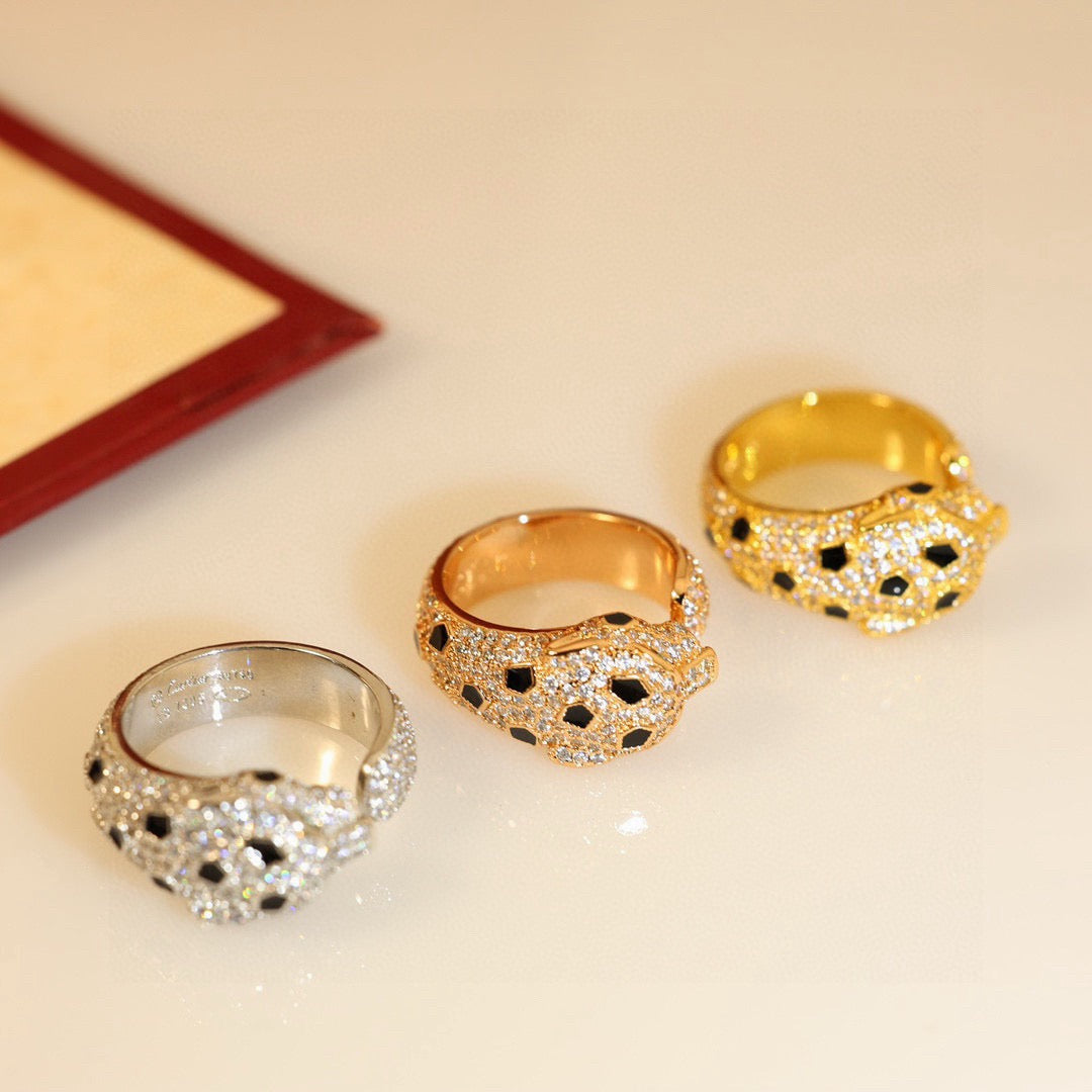 [OAKJURI Jewelry] PANTHERE SPOTTED FULL DIAMOND MEDIUM RING