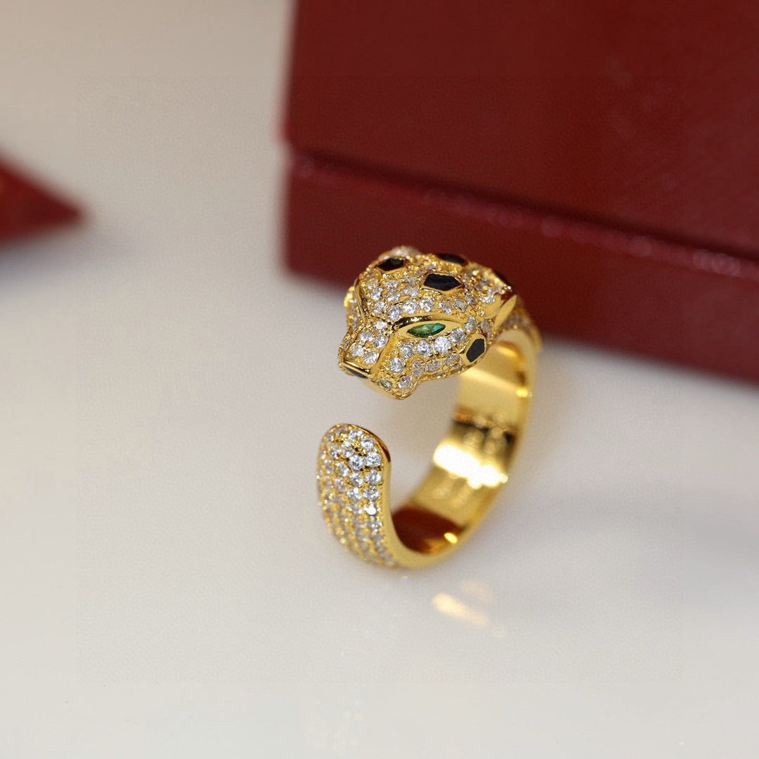[OAKJURI Jewelry] PANTHERE SPOTTED FULL DIAMOND MEDIUM RING