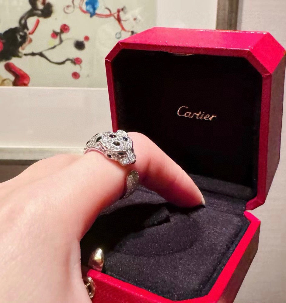 [OAKJURI Jewelry] PANTHERE SPOTTED FULL DIAMOND MEDIUM RING