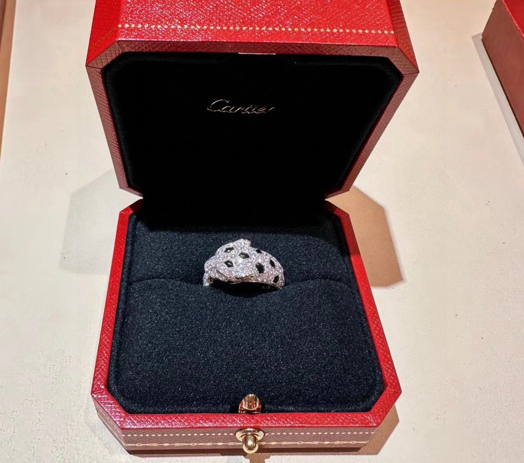 [OAKJURI Jewelry] PANTHERE SPOTTED FULL DIAMOND MEDIUM RING