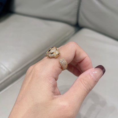 [OAKJURI Jewelry] PANTHERE SPOTTED FULL DIAMOND MEDIUM RING