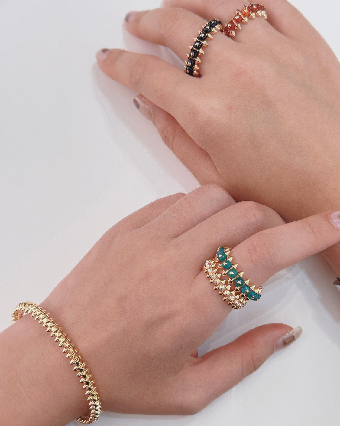 [OAKJURI Jewelry] CLASH 7.9MM AGATE CHALCEDONY RING