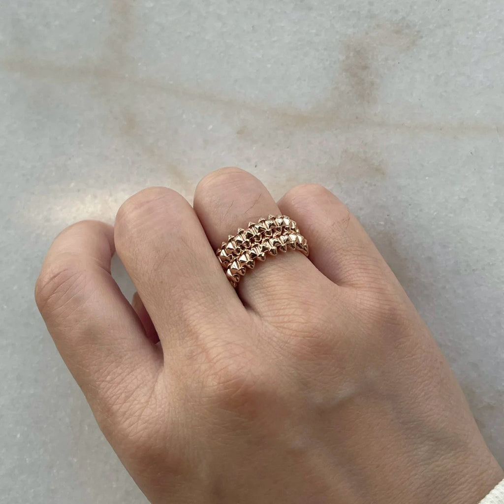 [OAKJURI Jewelry] CLASH 9.2MM DOUBLE ROW RING
