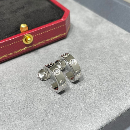 [OAKJURI Jewelry] LOVE EARRINGS 5.7MM 2 DIAMONDS