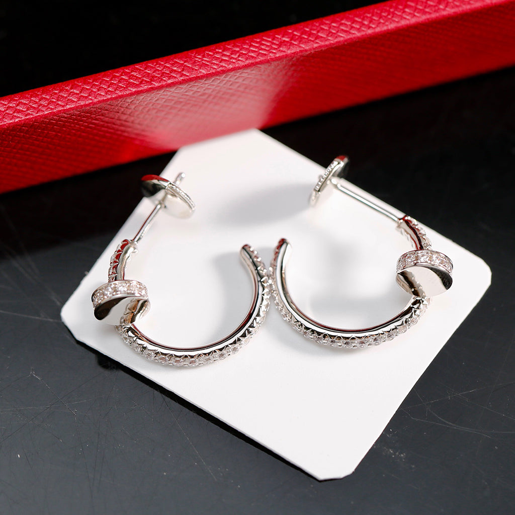 [OAKJURI Jewelry] JUSTE FULL DIAMOND SMALL EARRINGS
