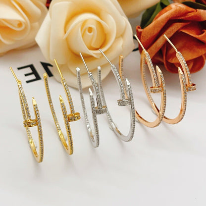 [OAKJURI Jewelry] JUSTE FULL DIAMOND LARGE EARRINGS