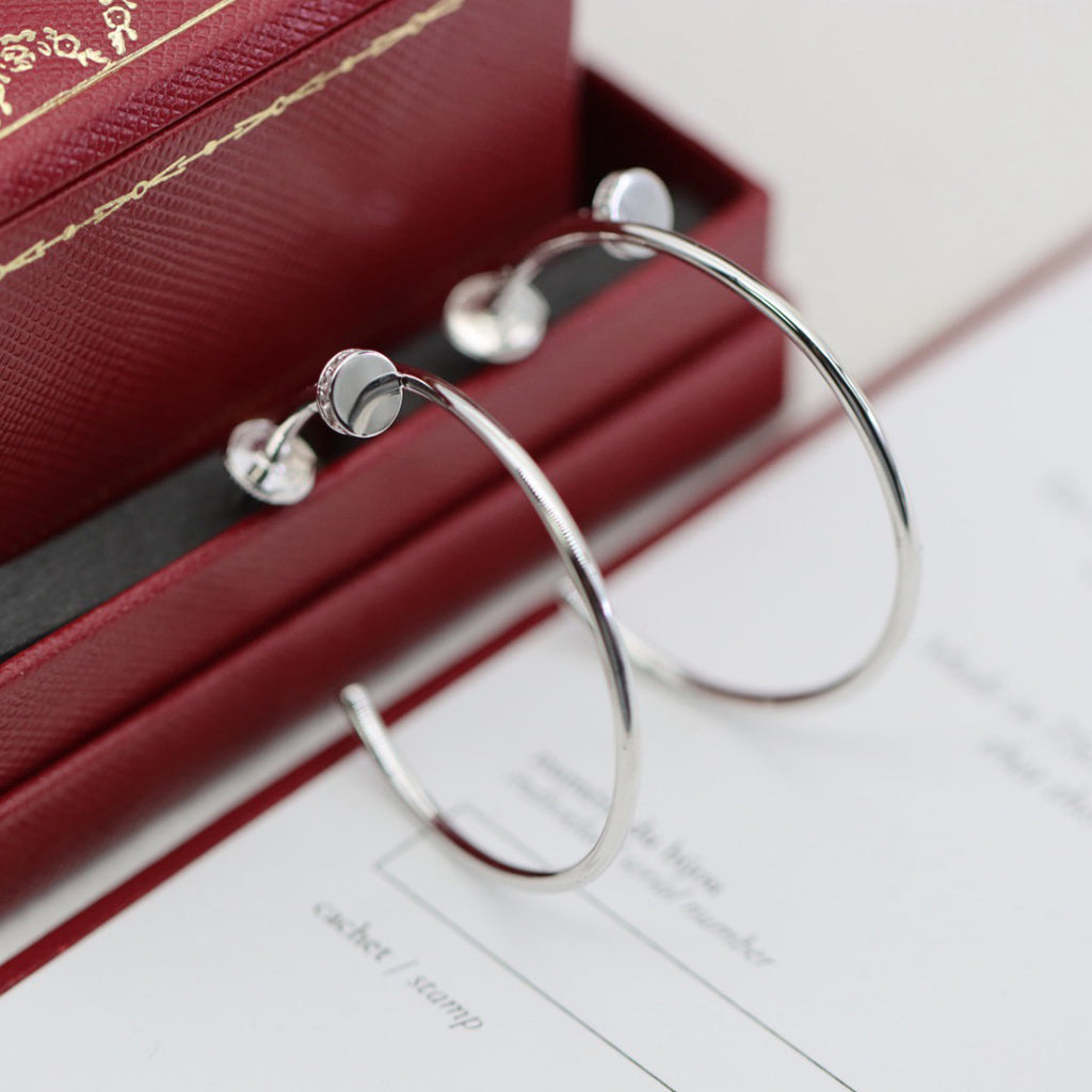 [OAKJURI Jewelry] JUSTE HALF DIAMOND LARGE EARRINGS