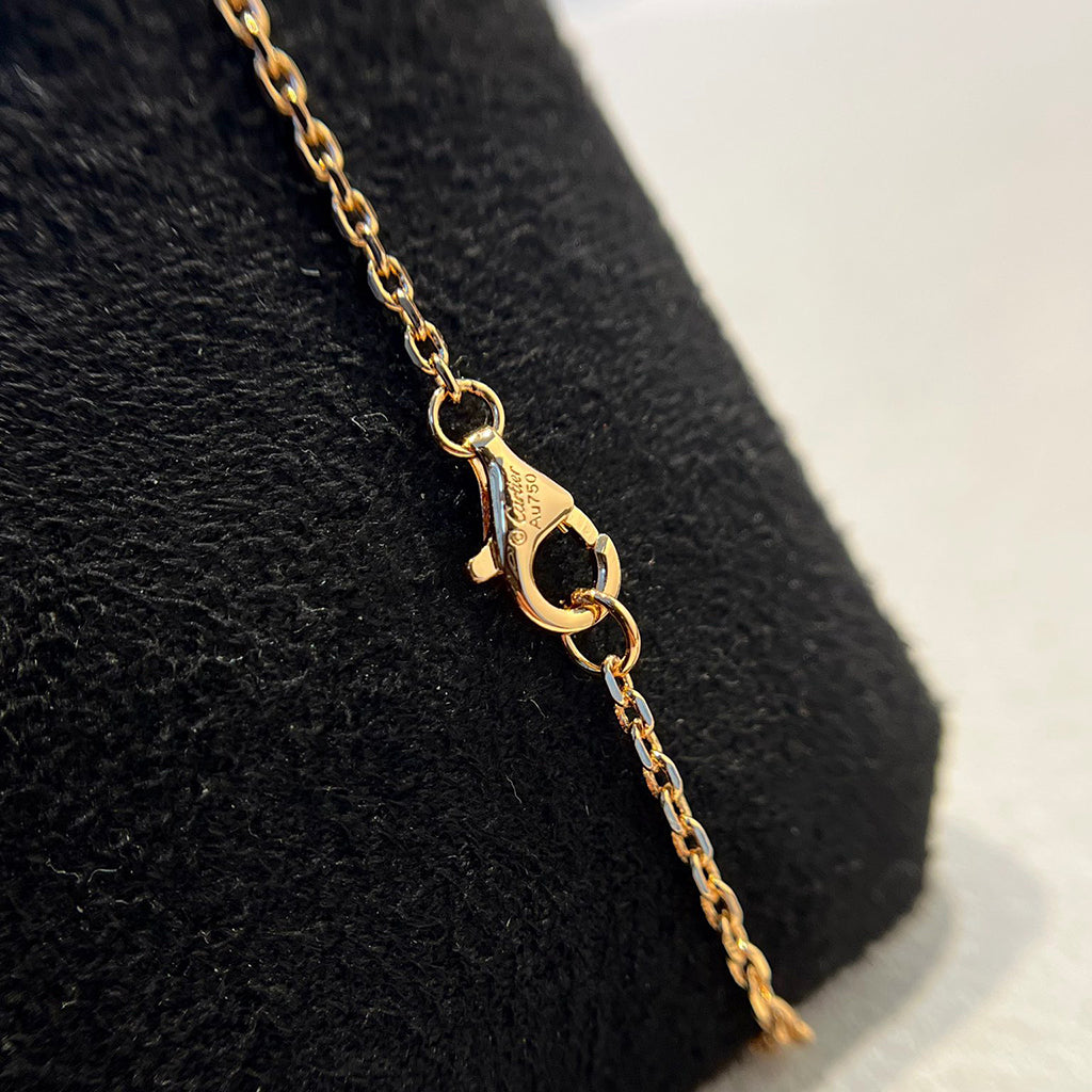 [OAKJURI Jewelry] LOVE DOUBLE RING HALF DIAMOND NECKLACE