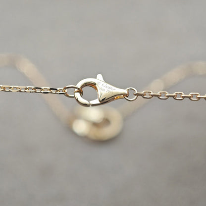 [OAKJURI Jewelry] LOVE DOUBLE RING HALF DIAMOND NECKLACE