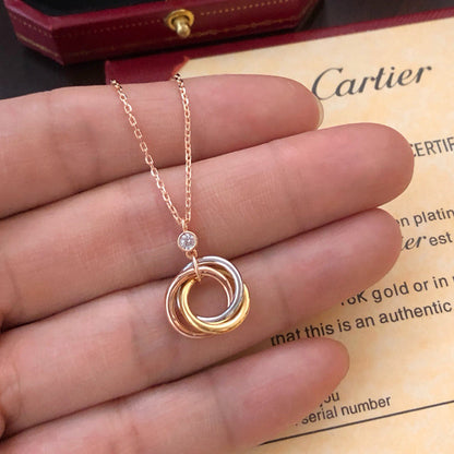 [OAKJURI Jewelry] TRINITY  NECKLACE 1 DIAMOND