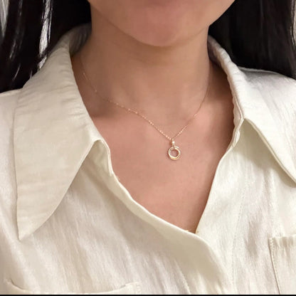 [OAKJURI Jewelry] TRINITY  NECKLACE 1 DIAMOND