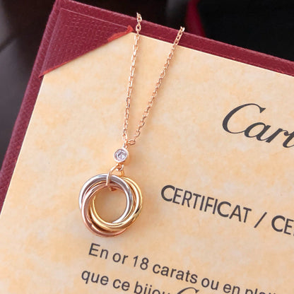 [OAKJURI Jewelry] TRINITY  NECKLACE 1 DIAMOND