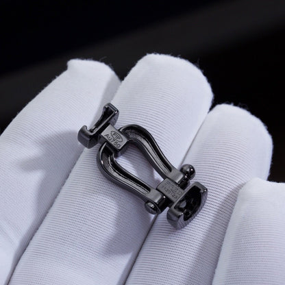 [OAKJURI Jewelry]FORCE LARGE SERIES HORSESHOE BLACK SAMURAI BRACELET