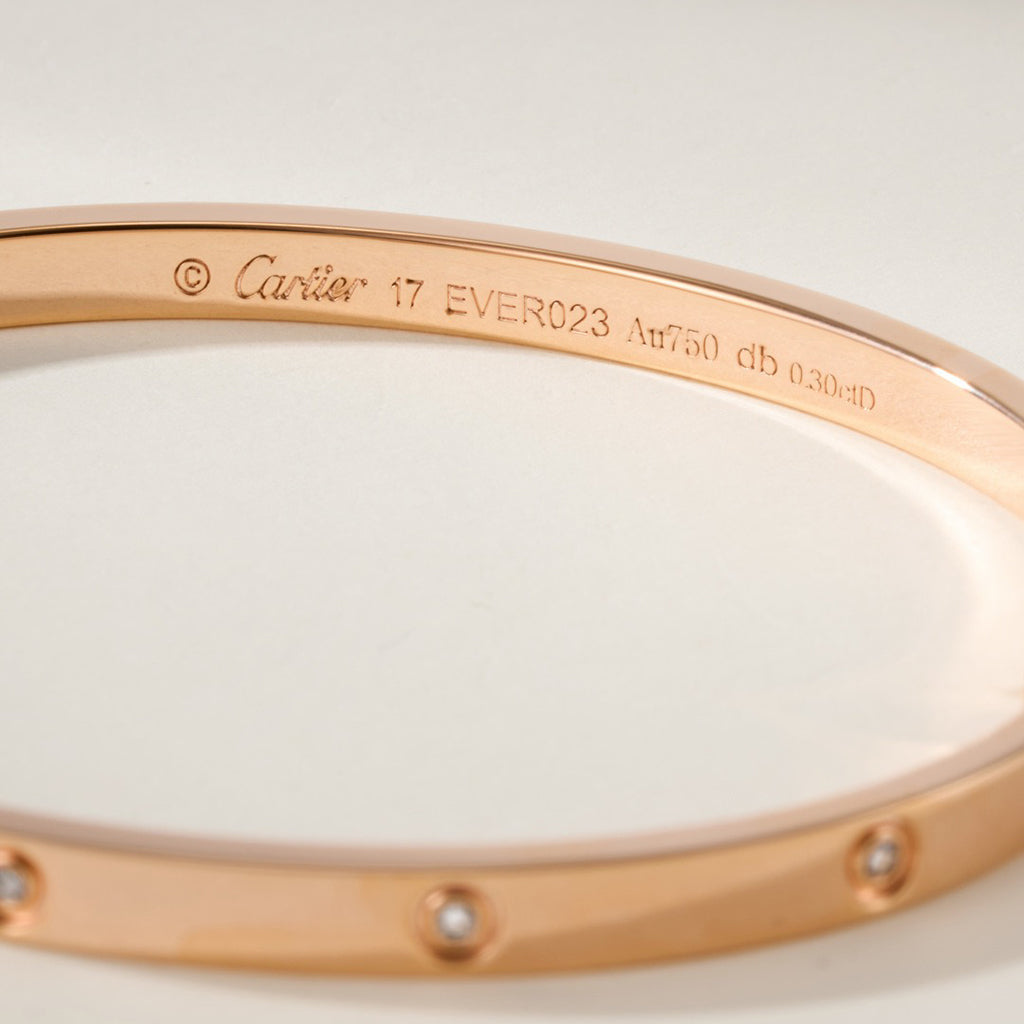 [OAKJURI Jewelry] LOVE BRACELET 3.65MM 10 DIAMONDS