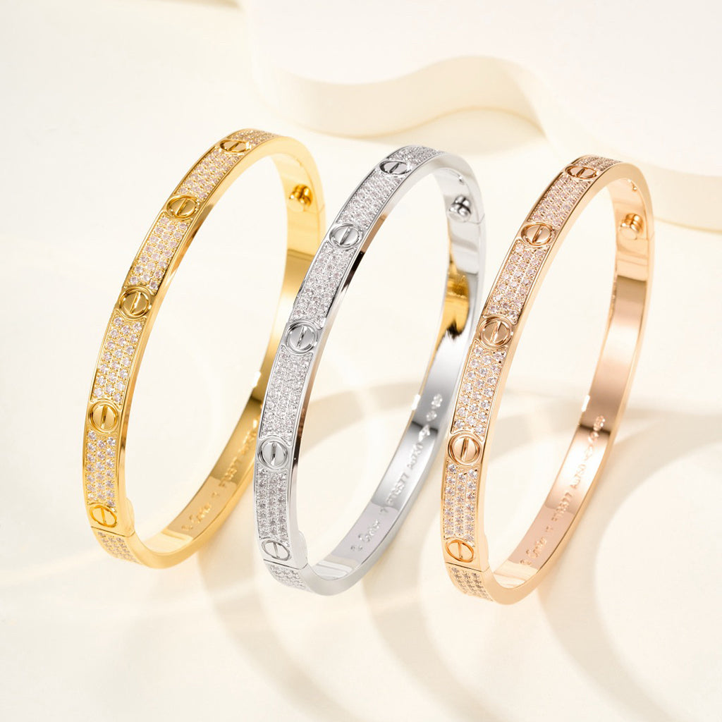 [OAKJURI Jewelry] LOVE BRACELET 4.8MM DIAMOND-PAVED