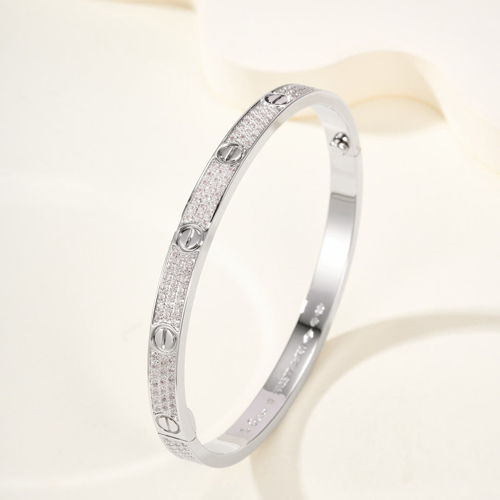 [OAKJURI Jewelry] LOVE BRACELET 4.8MM DIAMOND-PAVED
