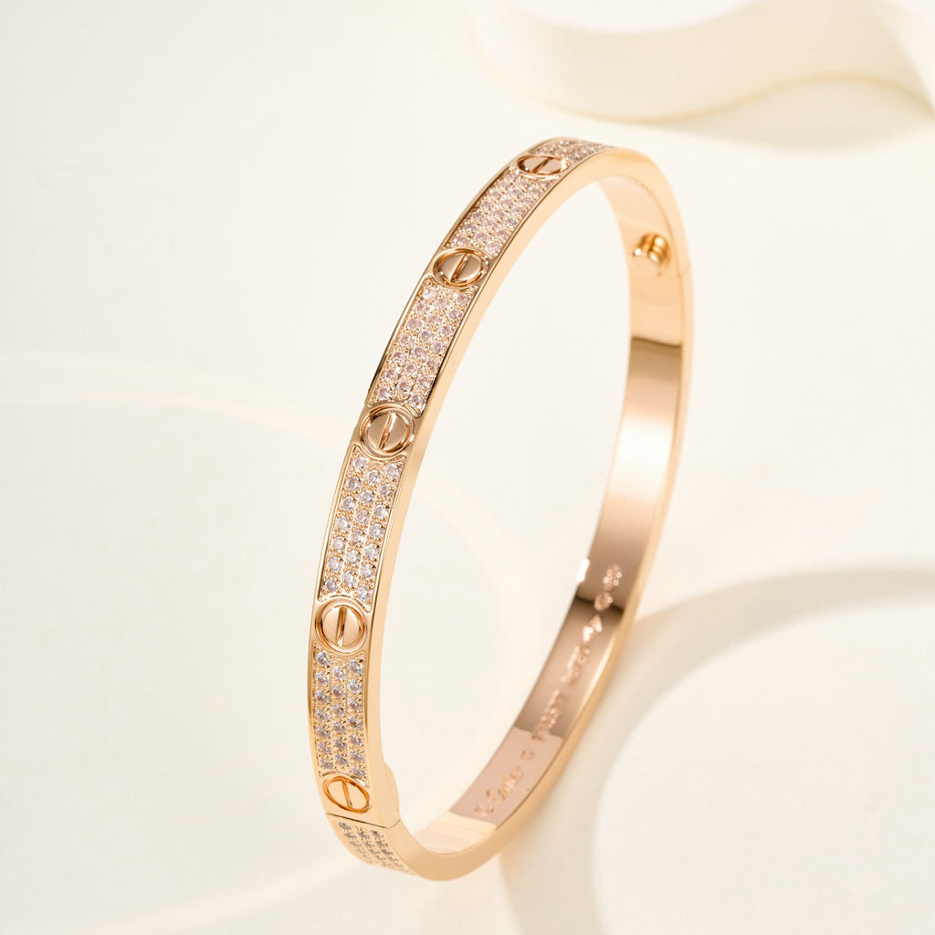 [OAKJURI Jewelry] LOVE BRACELET 4.8MM DIAMOND-PAVED