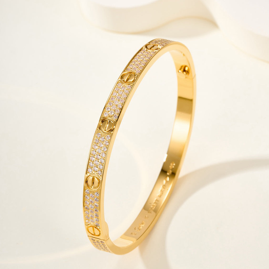 [OAKJURI Jewelry] LOVE BRACELET 4.8MM DIAMOND-PAVED
