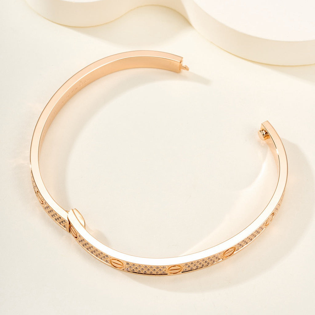 [OAKJURI Jewelry] LOVE BRACELET 4.8MM DIAMOND-PAVED