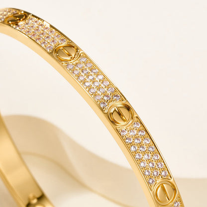 [OAKJURI Jewelry] LOVE BRACELET 4.8MM DIAMOND-PAVED