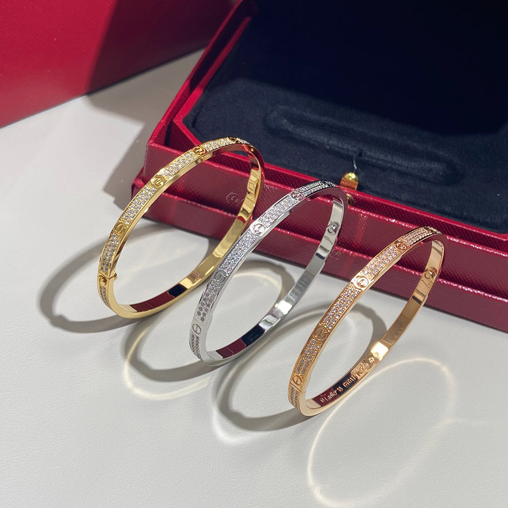 [OAKJURI Jewelry] LOVE BRACELET 3.65MM DIAMOND-PAVED
