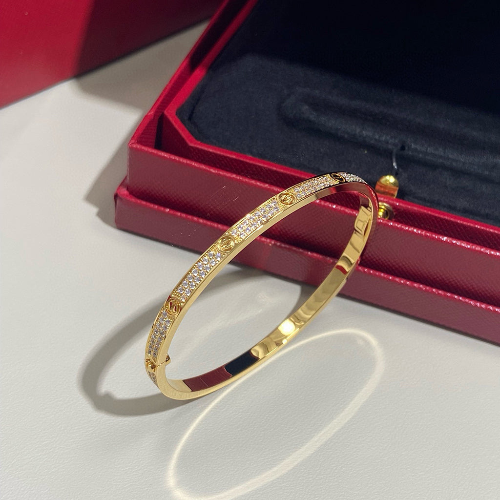 [OAKJURI Jewelry] LOVE BRACELET 3.65MM DIAMOND-PAVED