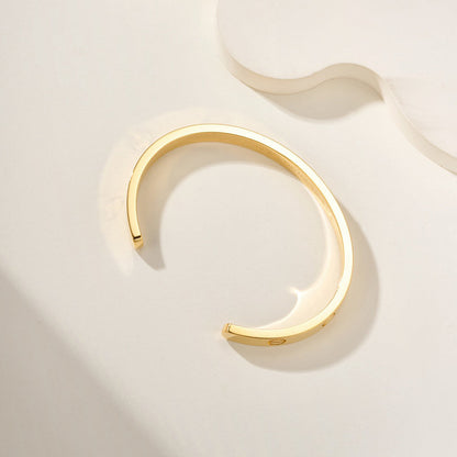 [OAKJURI Jewelry] LOVE BRACELET 6.1MM OPEN CUFF