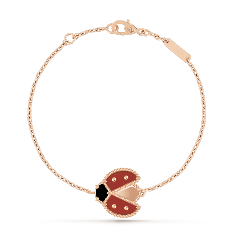 [OAKJURI Jewelry]LUCKY SPRING 1 MOTIF PINK GOLD BRACELET