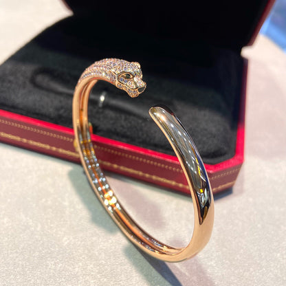 [OAKJURI Jewelry] PANTHERE HALF DIAMOND OPEN BRACELET