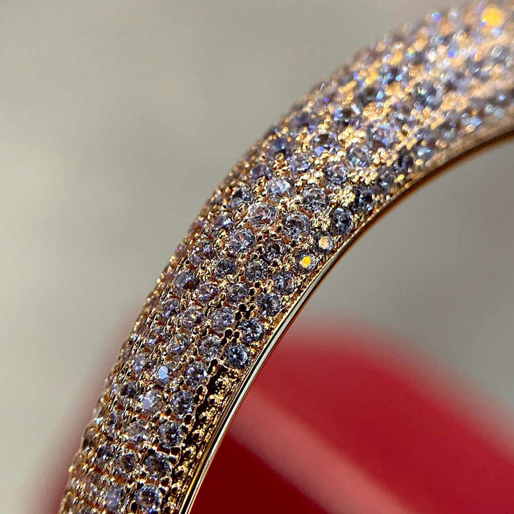 [OAKJURI Jewelry] PANTHERE HALF DIAMOND OPEN BRACELET
