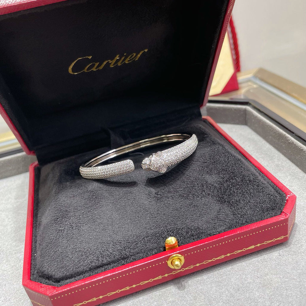 [OAKJURI Jewelry] PANTHERE FULL DIAMOND OPEN BRACELET