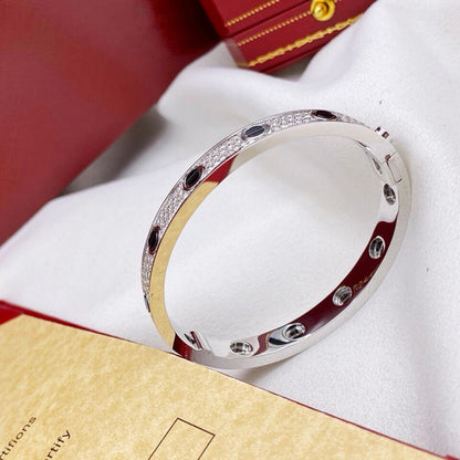 [OAKJURI Jewelry] LOVE BRACELET 6.1MM DIAMOND-PAVED CERAMIC