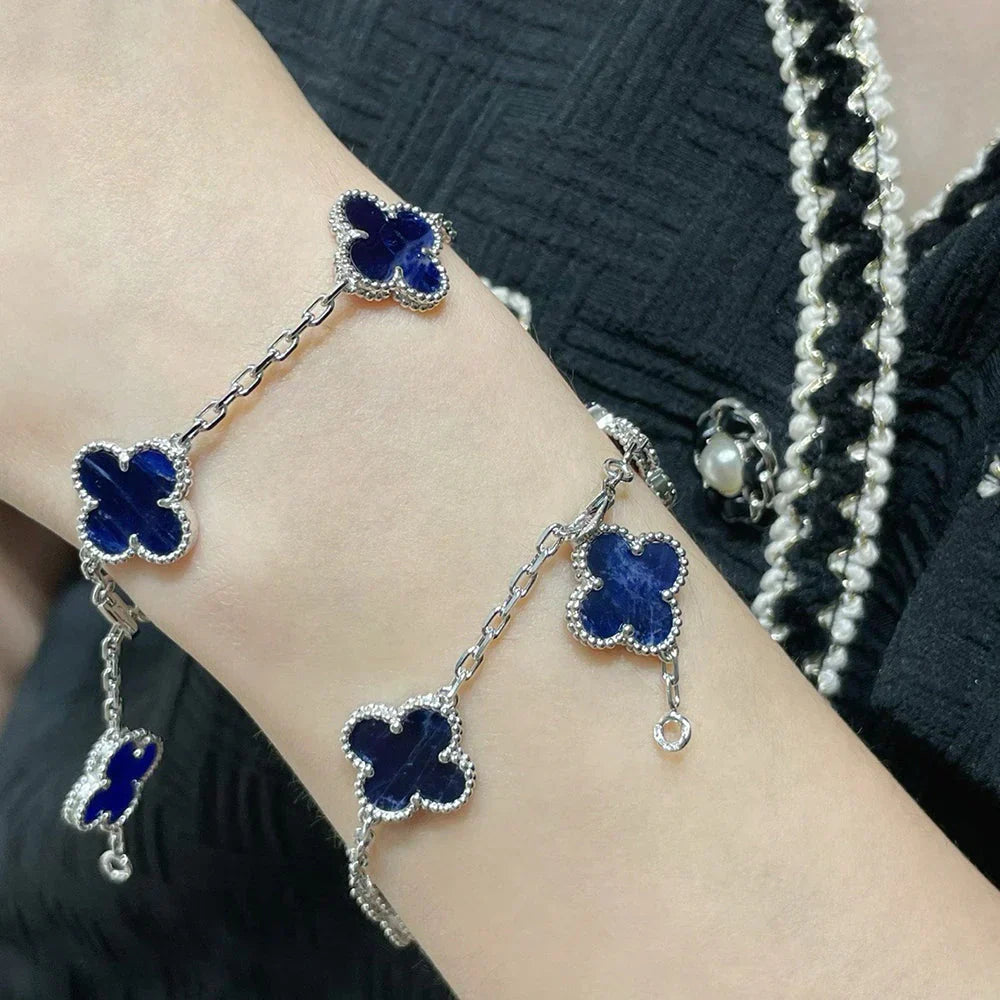 [OAKJURI Jewelry]CLOVER 5 MOTIF PIETERSITE BRACELET COLLECTION