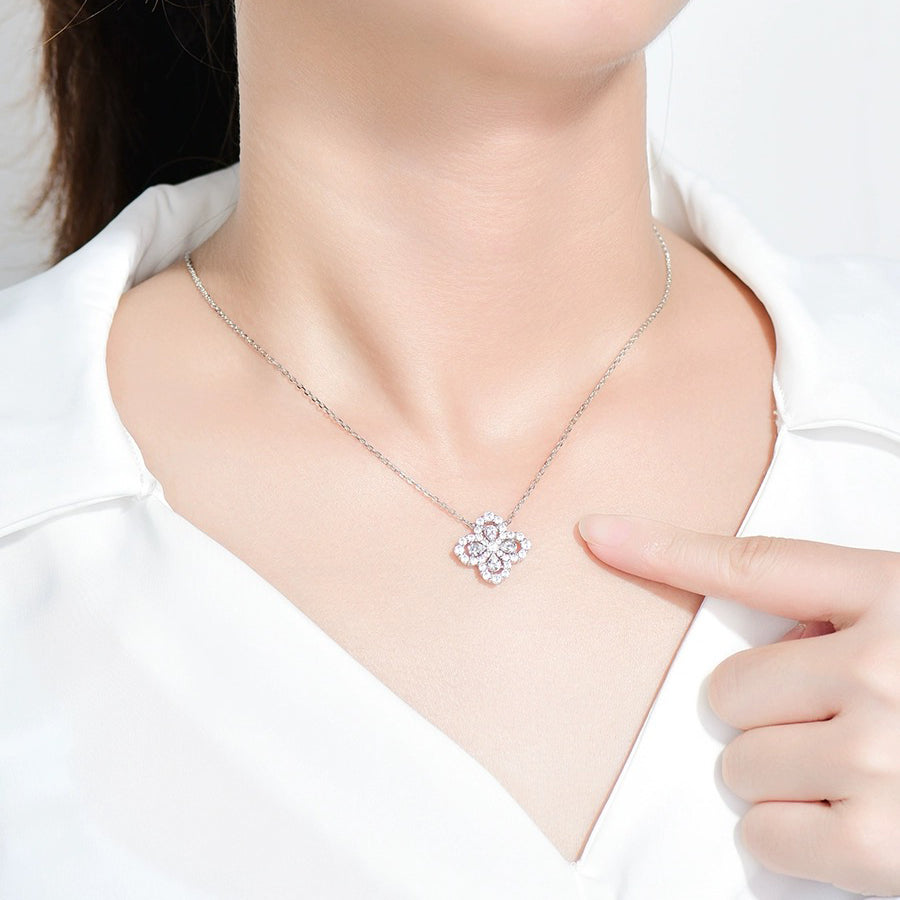 [OAKJURI Jewelry]LOOP NECKLACE FULL MOTIF DIAMOND 16MM MULTIPLE COLORS
