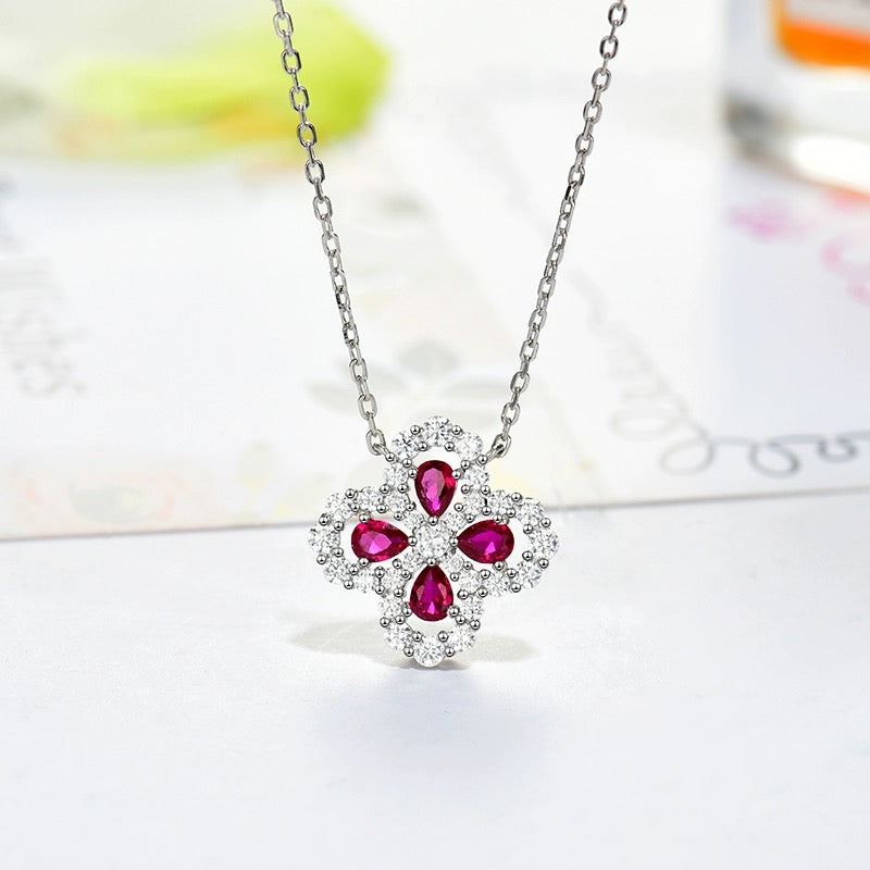 [OAKJURI Jewelry]LOOP NECKLACE FULL MOTIF DIAMOND 16MM MULTIPLE COLORS