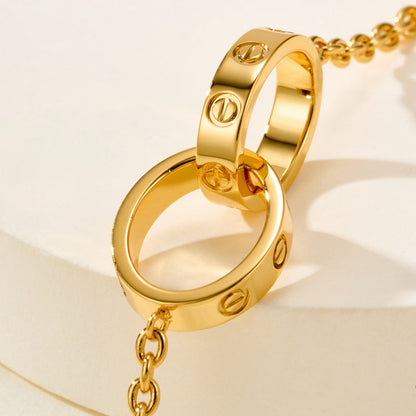 [OAKJURI Jewelry] LOVE BRACELET DOUBLE RING