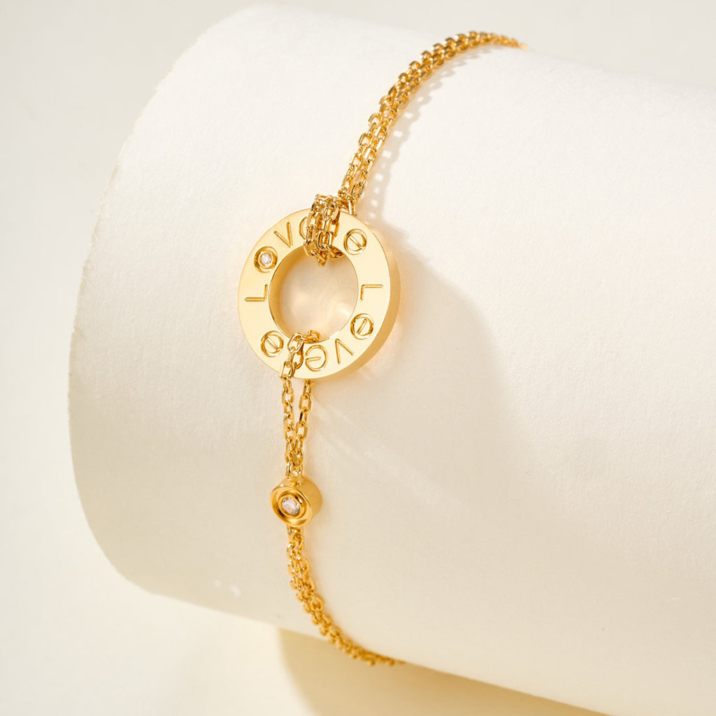 [OAKJURI Jewelry] LOVE BRACELET 2 DIAMOND