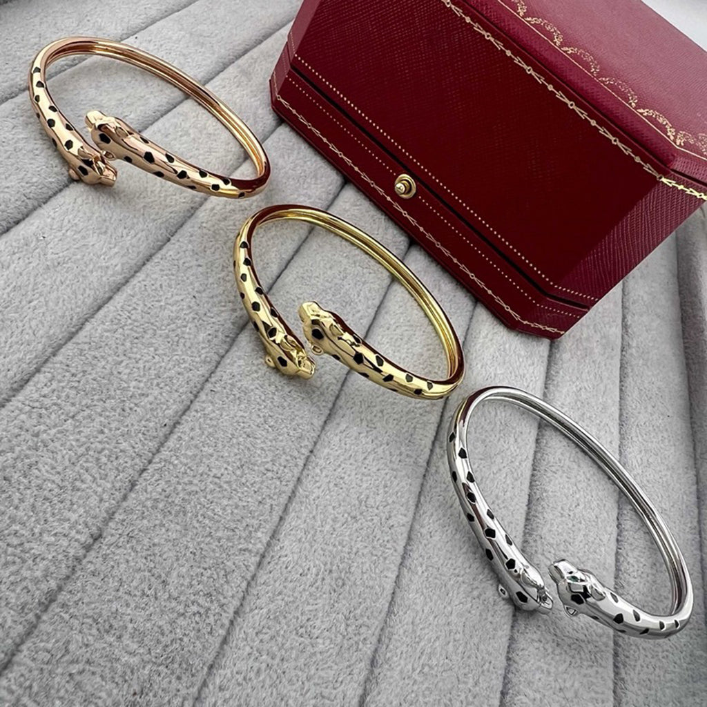 [OAKJURI Jewelry] PANTHERE DOUBLE HEADED OPEN BRACELET